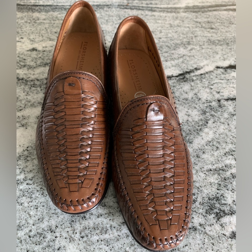 Florsheim Bio Comfort Men’s Brown Stitch Leather Loafers Size 8D Vintage